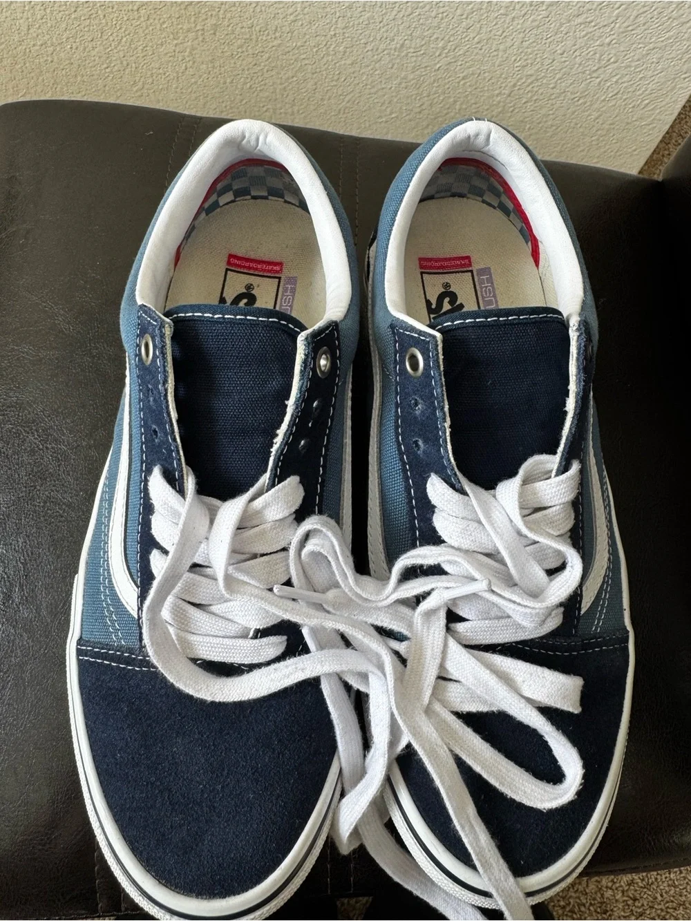 Vans Old Skool Navy Blue Suede Skate Shoes Men’s 9.5